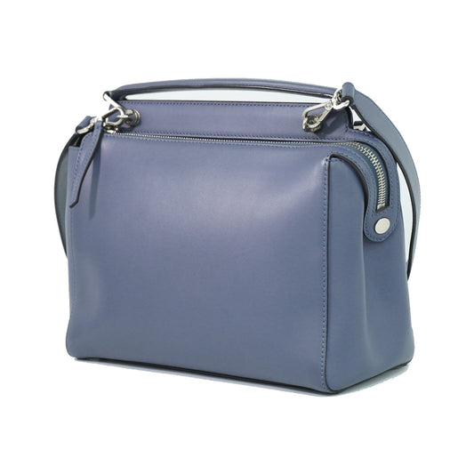 Fendi DotCom Convertible Satchel Leather, Blue, Leather, Handbag