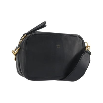 Fendi F is Fendi Camera Leather, Navy, Leather, Shoulder Bag
