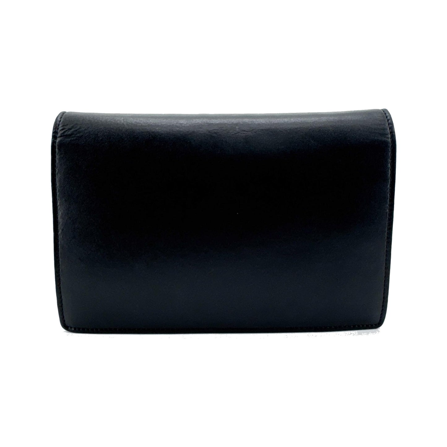 Fendi F is Fendi Envelope Wallet on Chain Leather, Black, Leather, Clutch