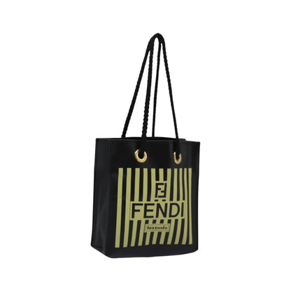 Fendi Fazzuolo Leather, Black, Leather, Tote Bag