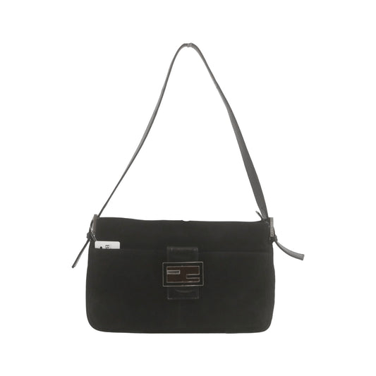 Fendi FENDI BAGUETTE SUEDE Suede noir, Black, Suede, Shoulder Bag