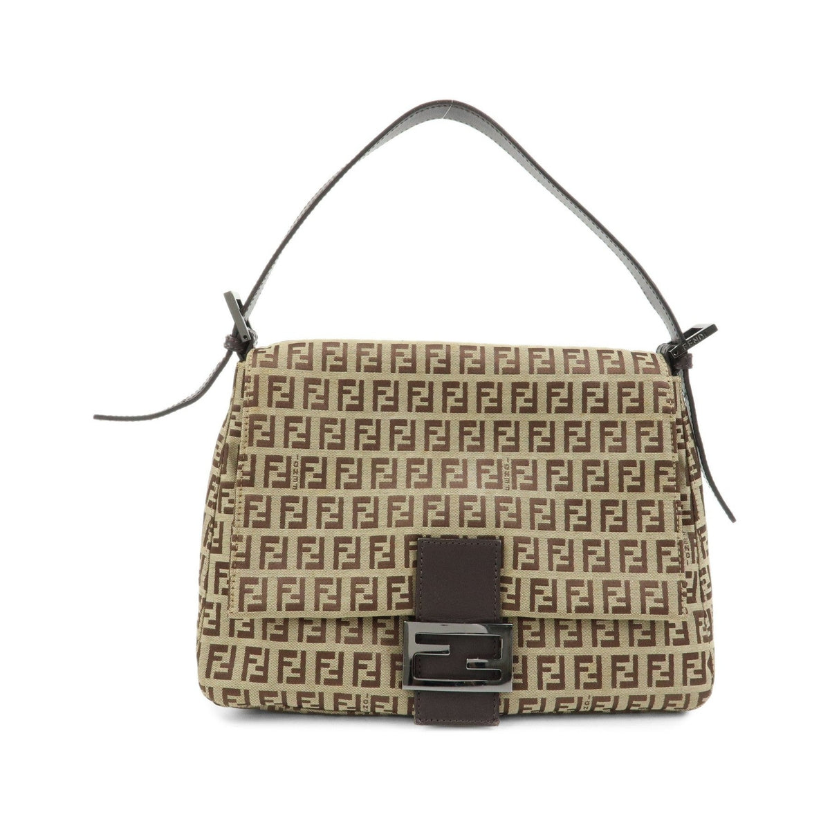 Fendi Fendi mamma baguette Jacquard Canvas, Beige, Canvas, Handbag