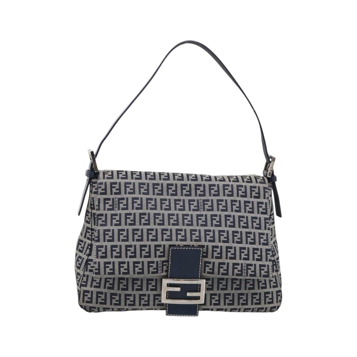Fendi Fendi mamma baguette Monogram Canvas, Navy, Canvas, Handbag