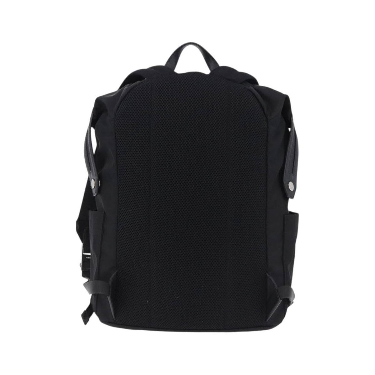 Fendi Fiend Nylon with Printed Leather, Black, Nylon, Backpack