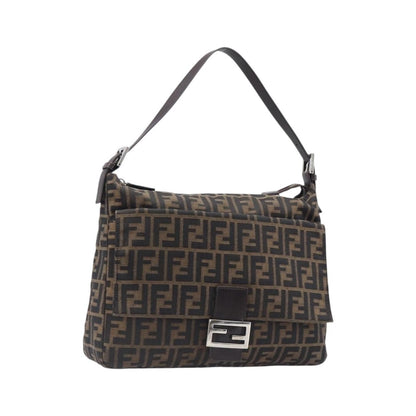 Fendi Logo Zucca Zucca, Brown, Canvas, Shoulder Bag
