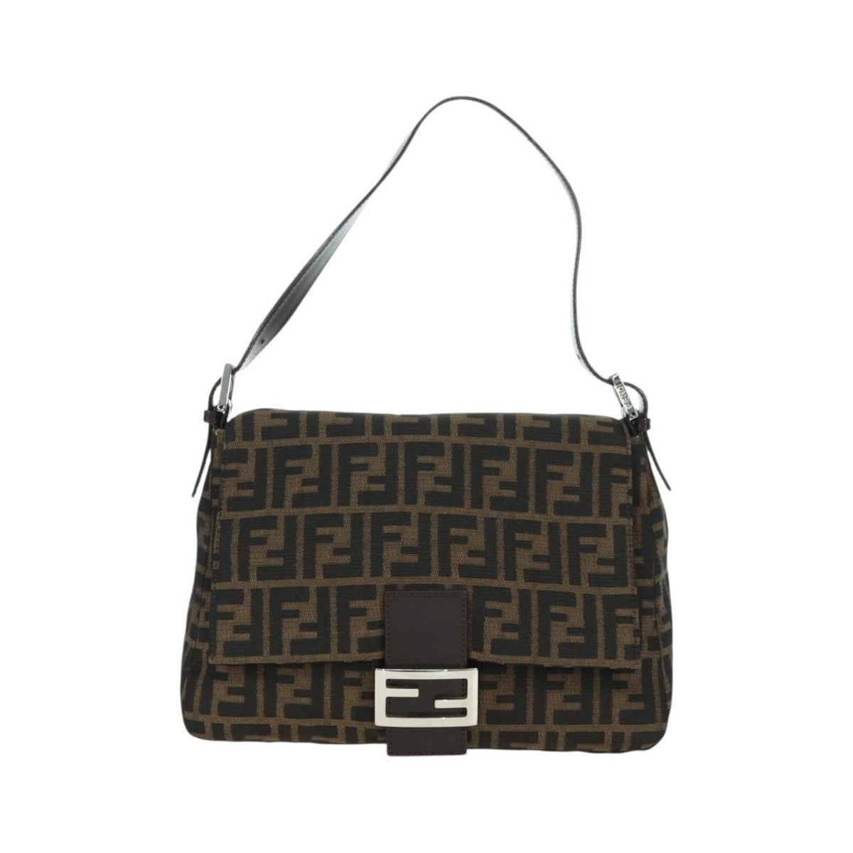 Fendi Mama Forever Zucca Canvas, Brown, Canvas, Handbag
