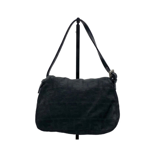 Fendi Mamma Baguette Canvas, Black, Canvas, Handbag