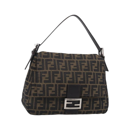 Fendi Mamma Baguette Zucca Jacquard Velvet, Multicolour, Canvas, Shoulder Bag