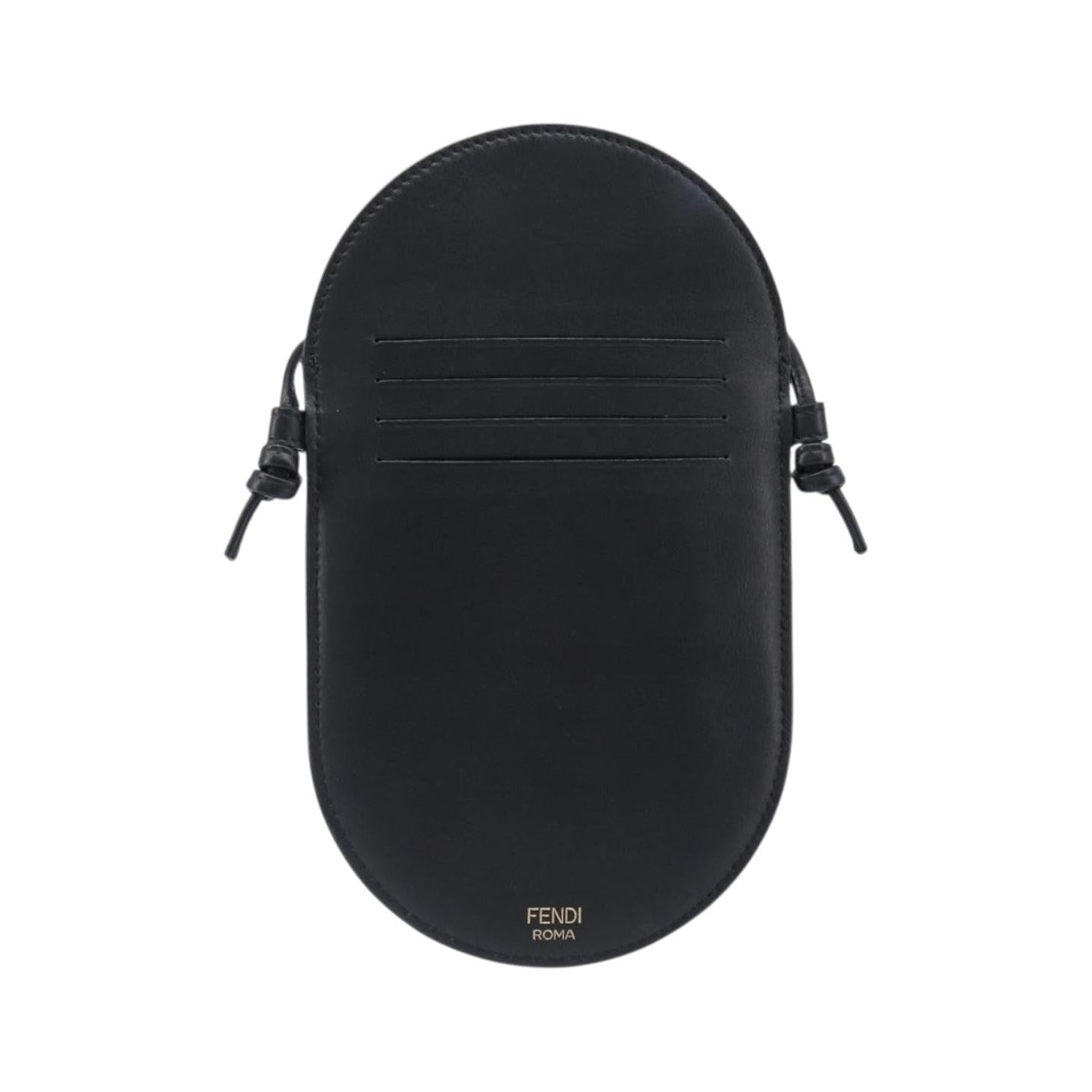Fendi O'Lock Camera Leather, Black, Leather, Shoulder Bag