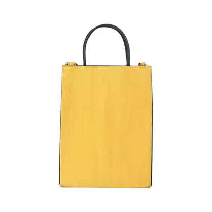 Fendi Pack Shopping Leather, Yellow, Leather, Handbag
