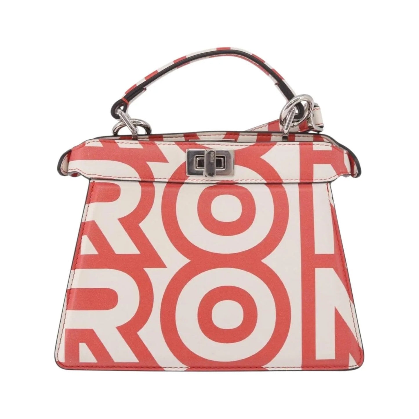Fendi Peekaboo Leather, White, Leather, Handbag