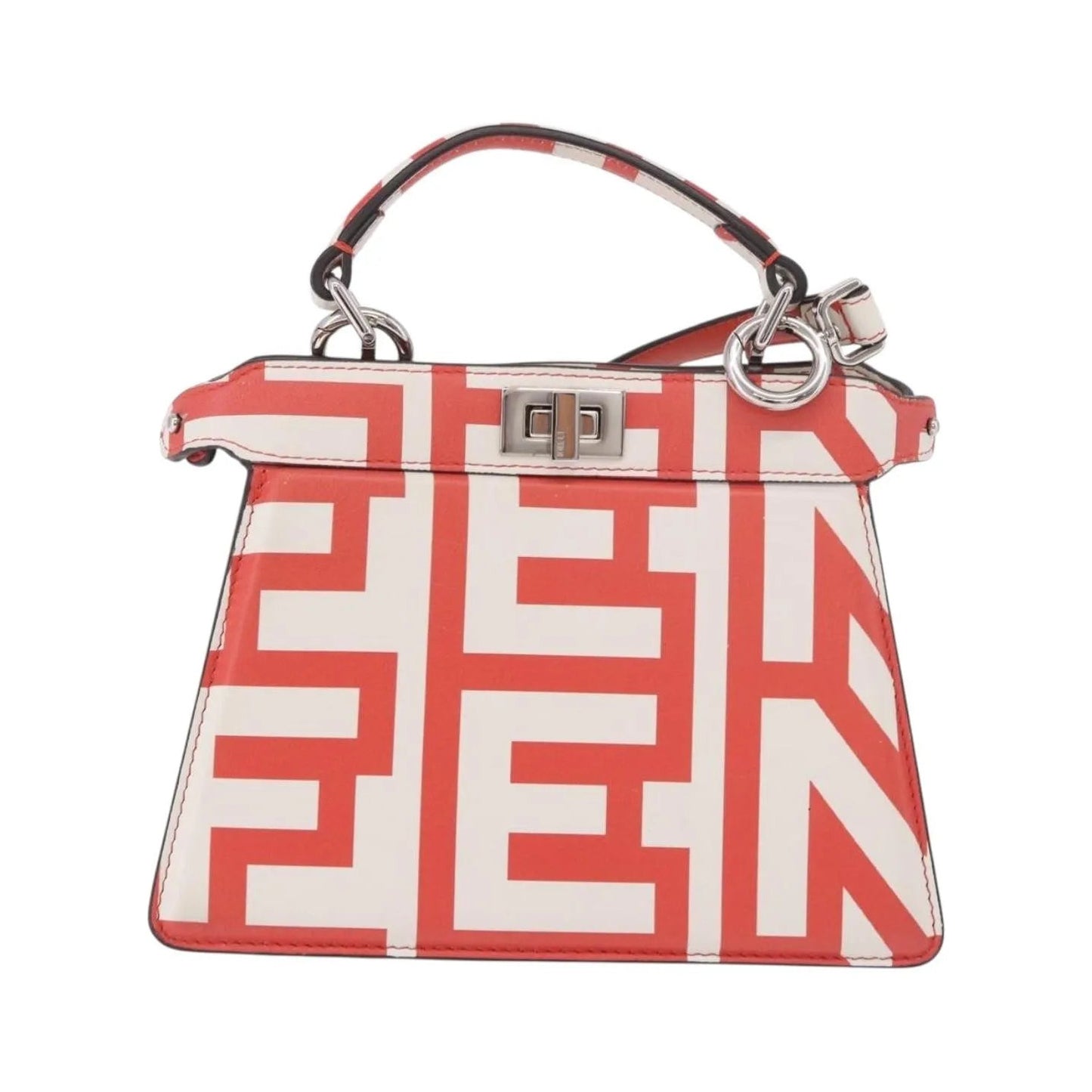 Fendi Peekaboo Leather, White, Leather, Handbag