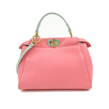 Fendi Peekaboo Leather, Pink, Leather, Handbag