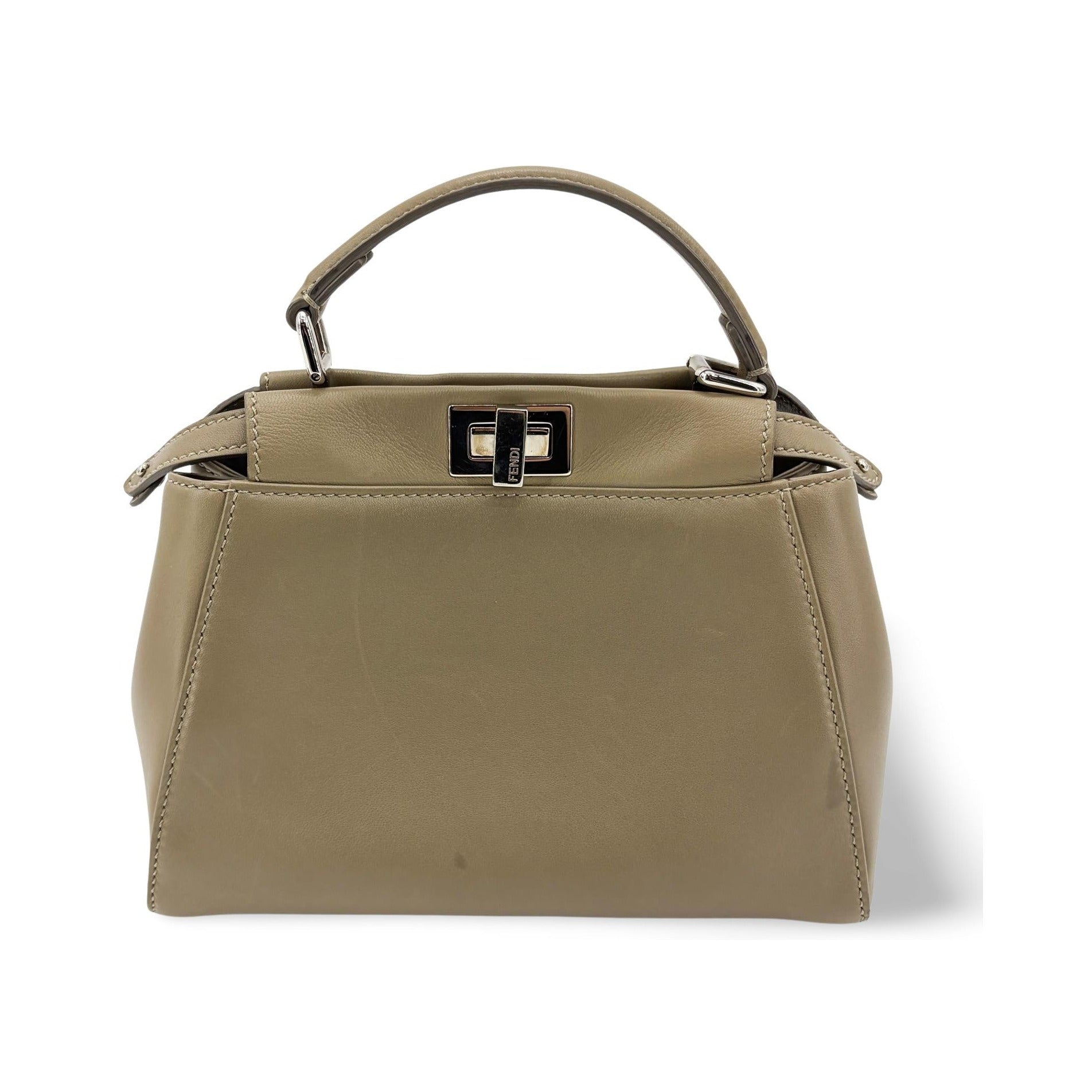 Fendi Peekaboo Ombre Leather, Beige, Leather, Handbag