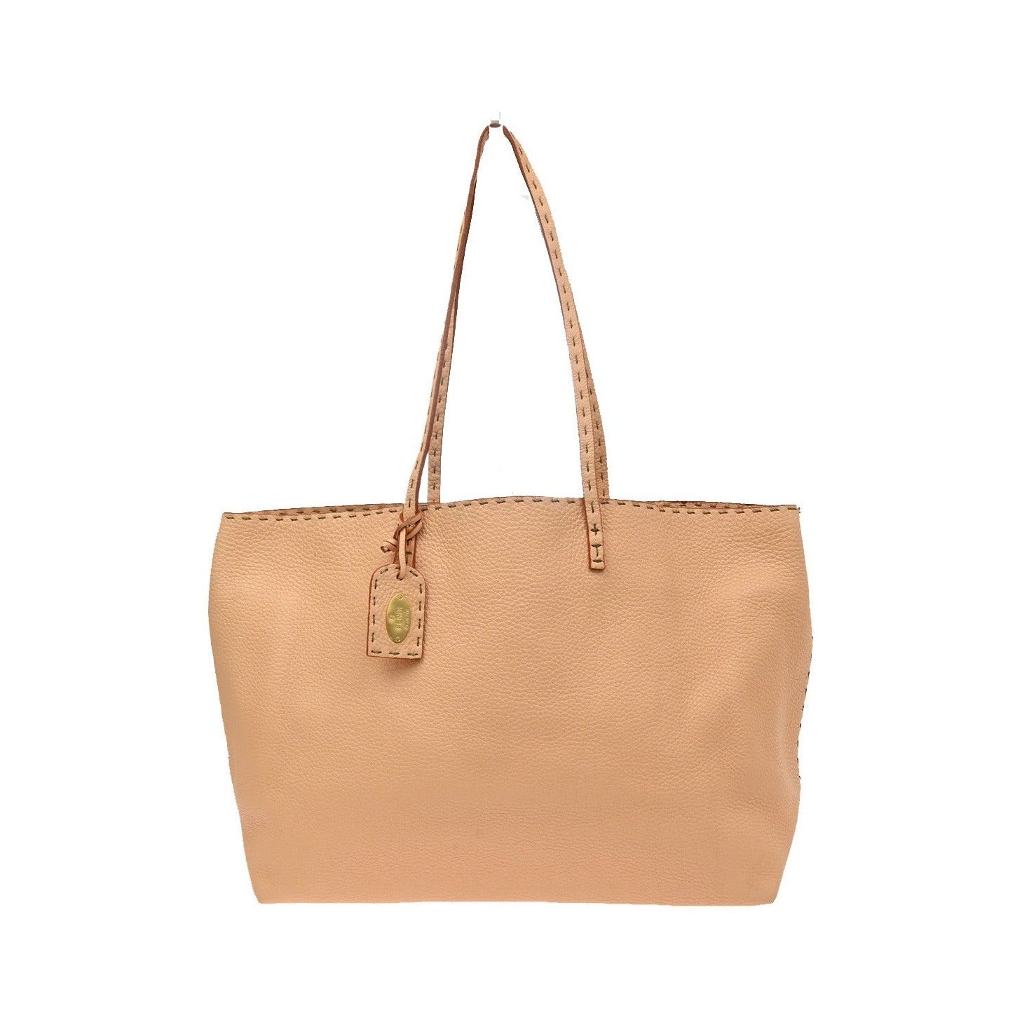 Fendi Roll Tote Selleria Leather, Orange, Leather, Tote Bag