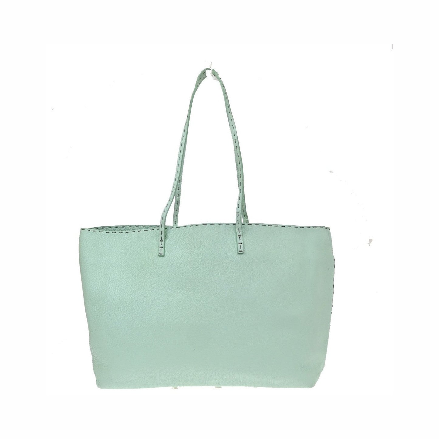 Fendi Roll Tote Selleria Leather, Green, Leather, Tote Bag