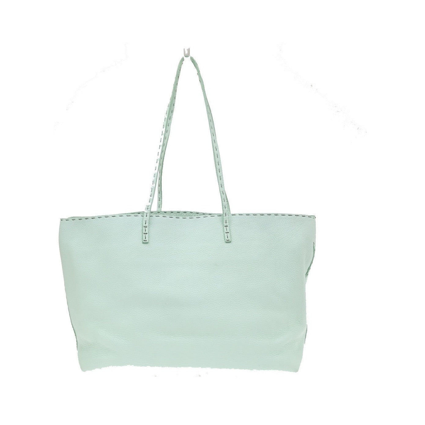 Fendi Roll Tote Selleria Leather, Green, Leather, Tote Bag