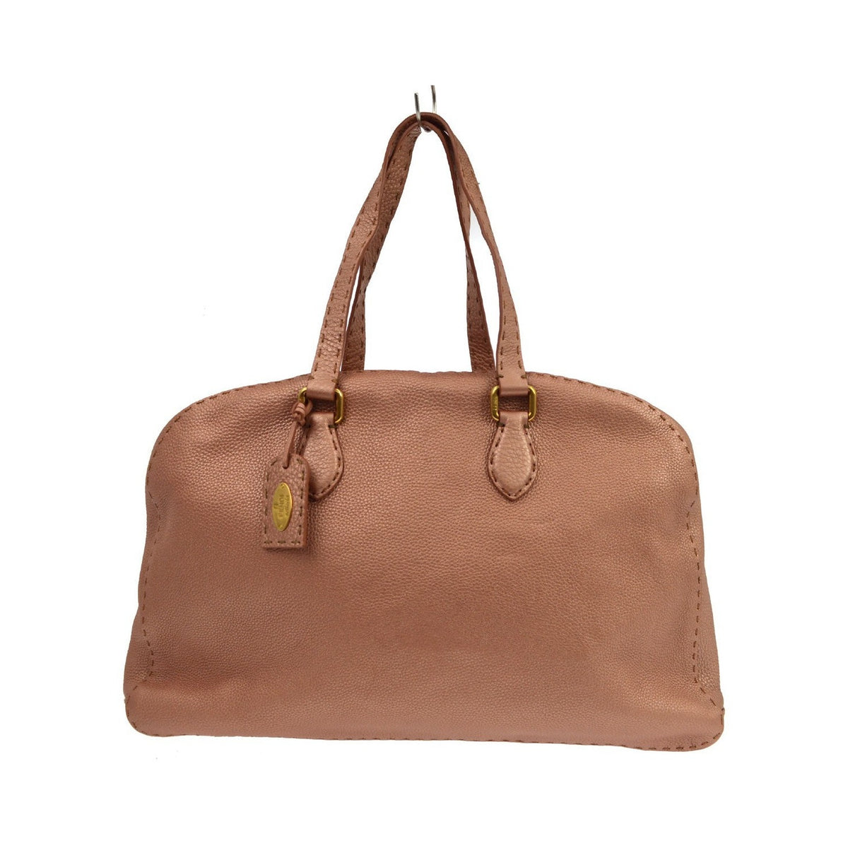 Fendi Selleria Handle Leather, Pink, Leather, Handbag