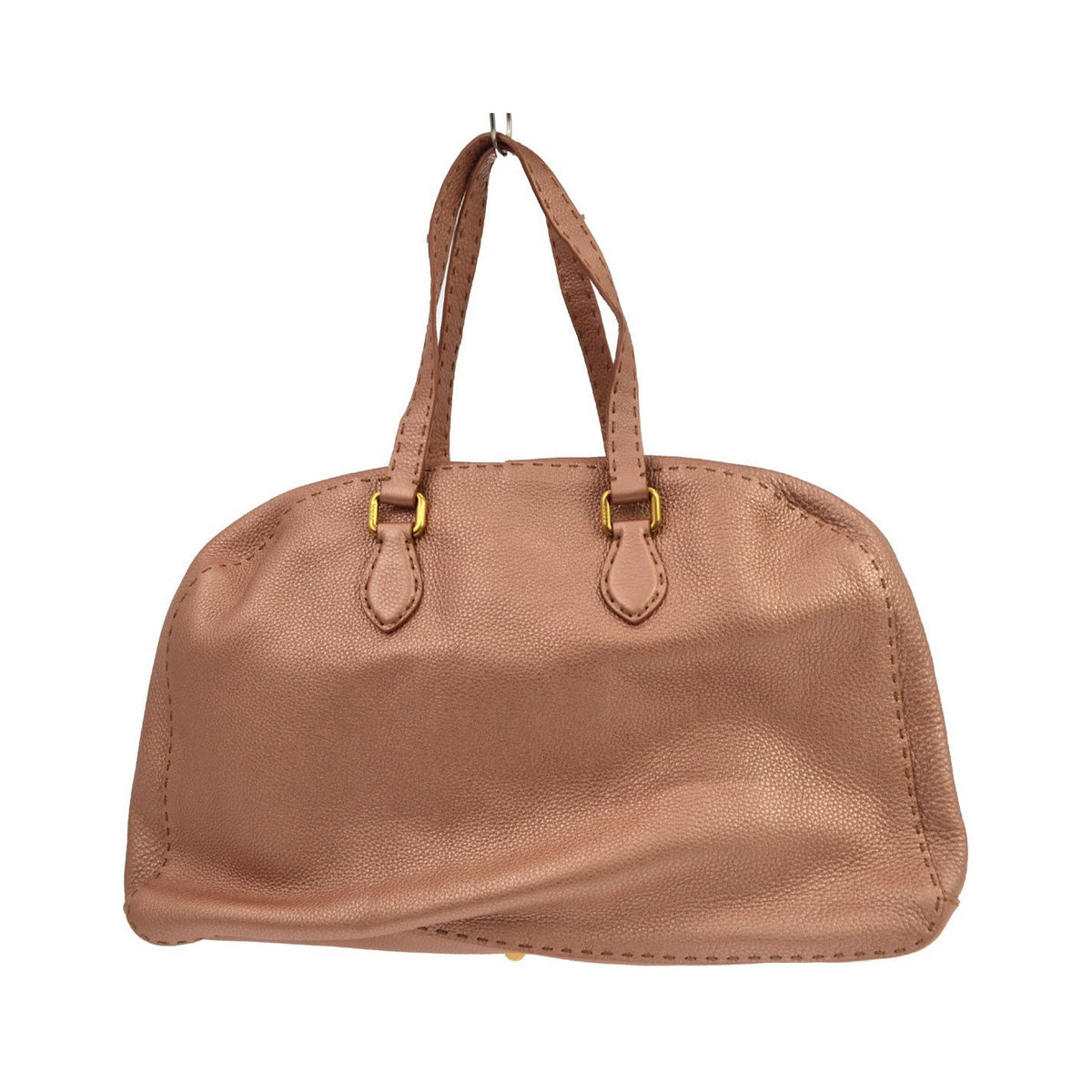 Fendi Selleria Handle Leather, Pink, Leather, Handbag