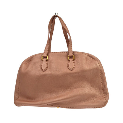 Fendi Selleria Handle Leather, Pink, Leather, Handbag