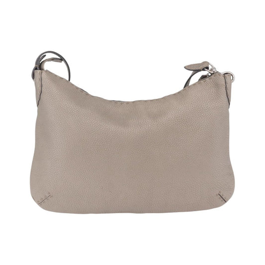 Fendi Selleria Leather, Silver, Leather, Crossbody Bag