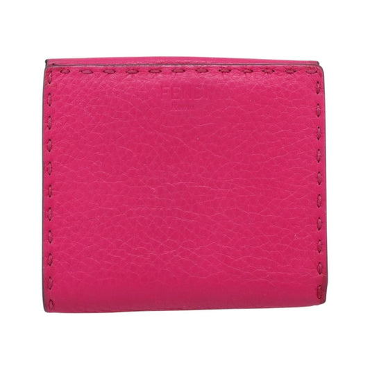 Fendi Selleria Peekaboo Leather, Pink, Leather, Wallet
