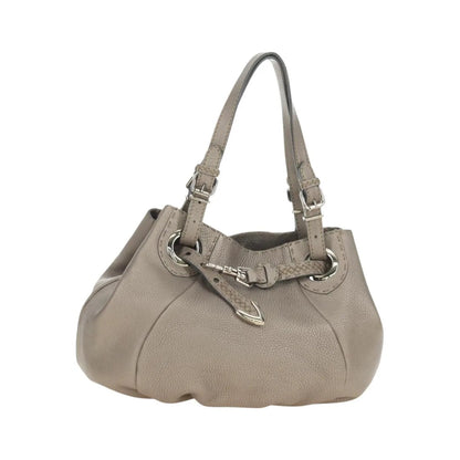 Fendi Selleria Pomodorino Leather, Gray, Leather, Tote Bag