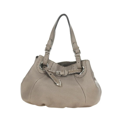 Fendi Selleria Pomodorino Leather, Gray, Leather, Tote Bag