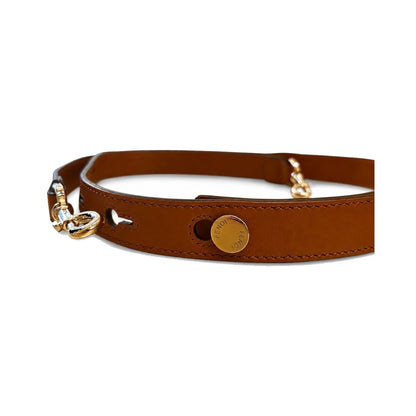 Fendi Selleria Strap You Shoulder Strap Leather, Brown, Leather, Straps