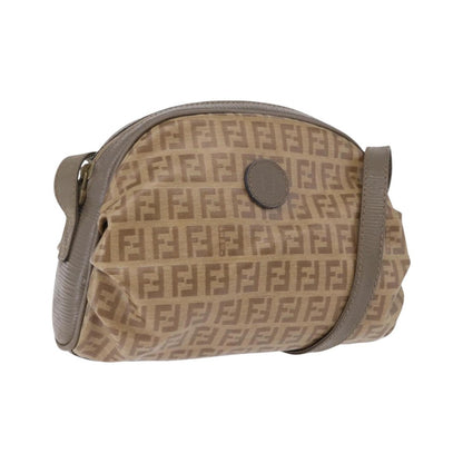 Fendi Shoulder Zucchino Canvas, Beige, Canvas, Shoulder Bag