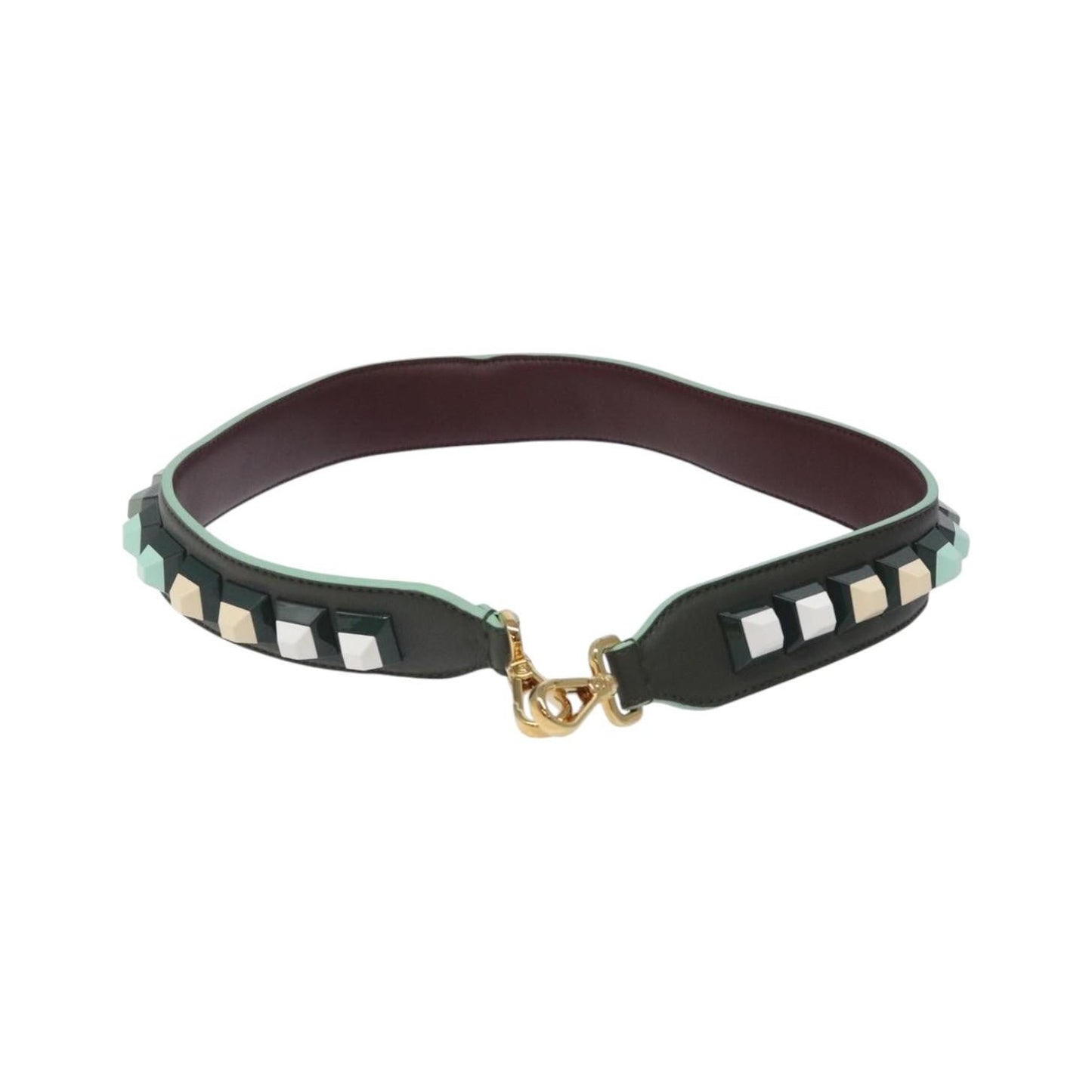 Fendi Strap You Shoulder Strap Leather, Green, Leather, Straps