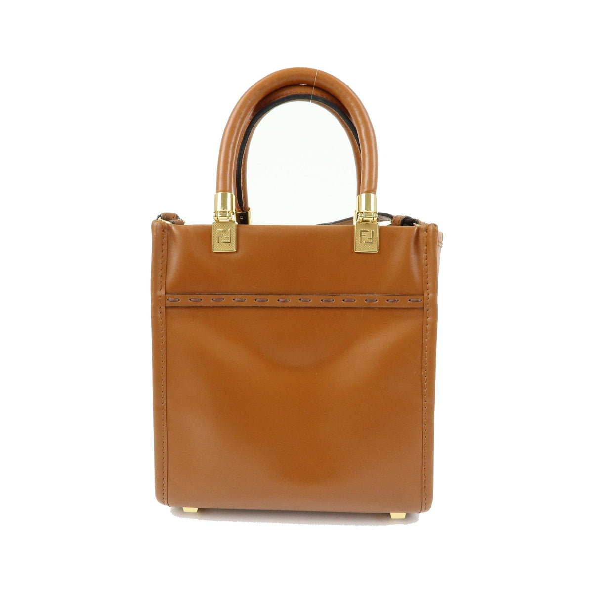 Fendi Sunshine Shopper Leather, Brown, Leather, Tote Bag