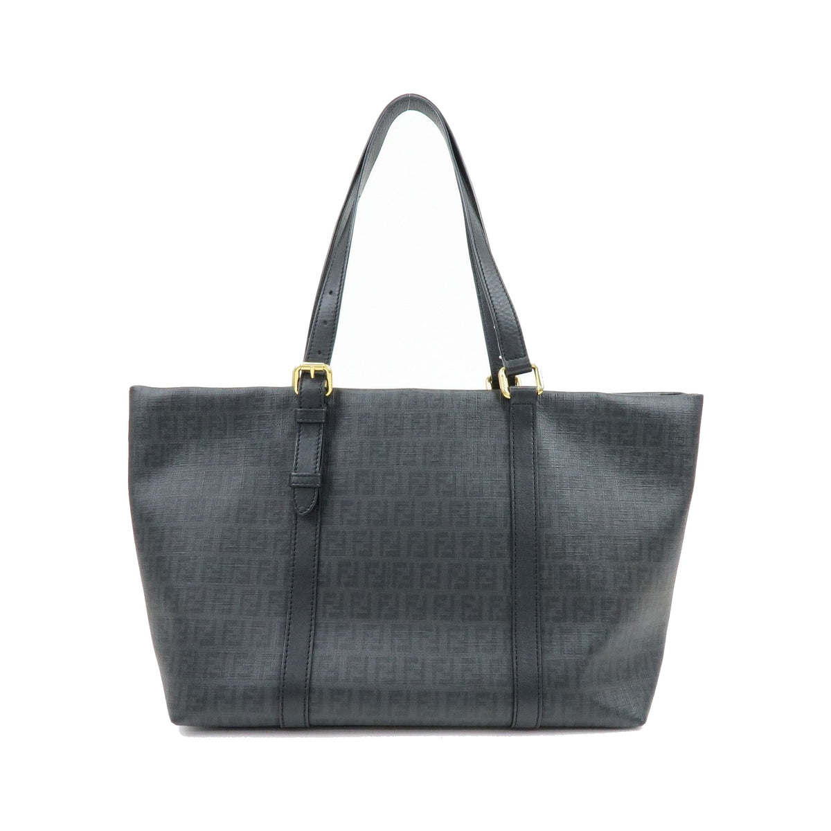 Fendi Superstar Zucchino Coated Canvas, Black, Canvas, Tote Bag