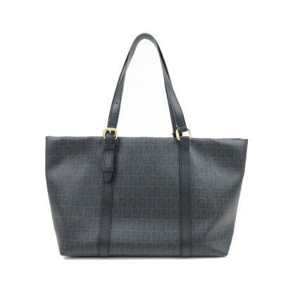 Fendi Superstar Zucchino Coated Canvas, Black, Canvas, Tote Bag