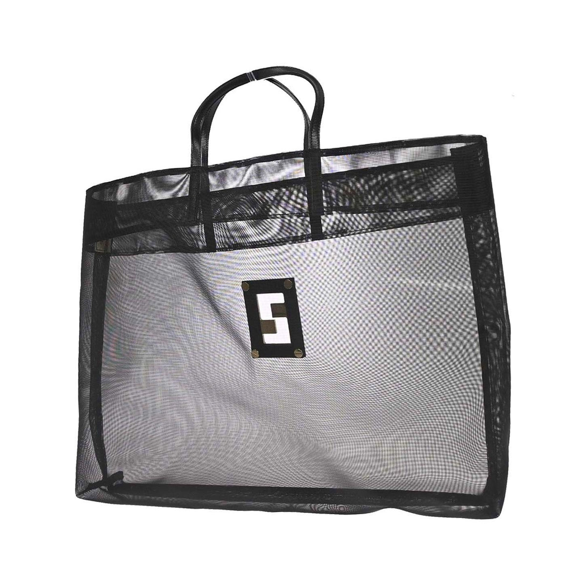 Fendi Vintage FF Mesh, Black, Nylon, Tote Bag