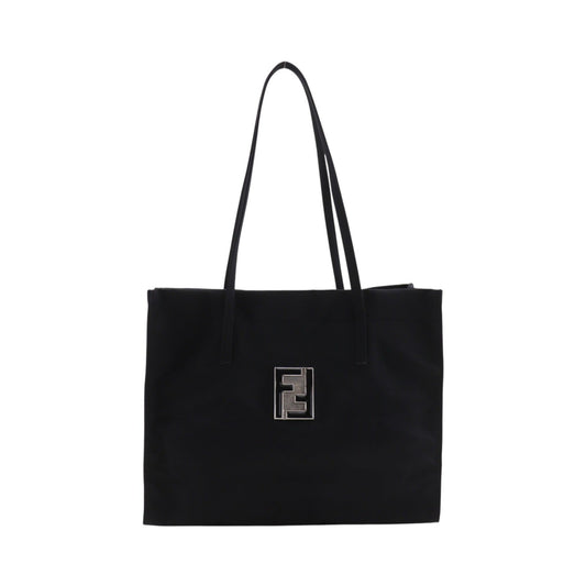 Fendi Vintage FF Nylon, Black, Nylon, Tote Bag