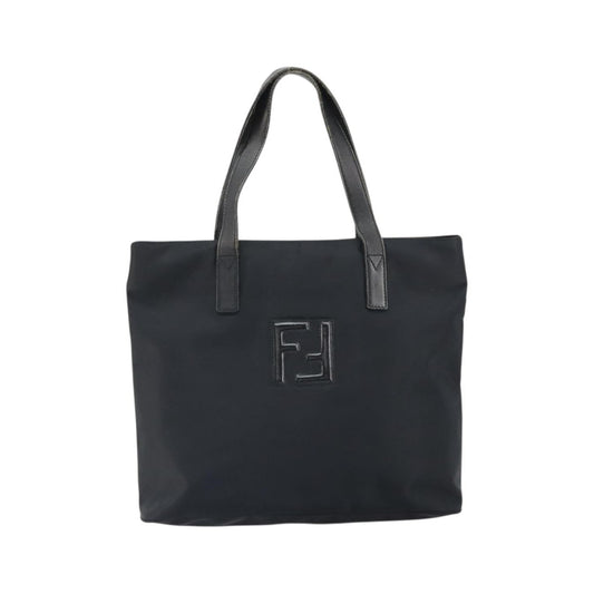Fendi Vintage FF Nylon, Black, Nylon, Tote Bag
