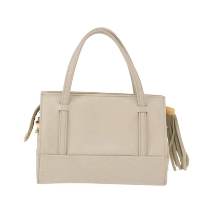 Fendi Vintage Handbag Leather, Beige, Leather, Handbag