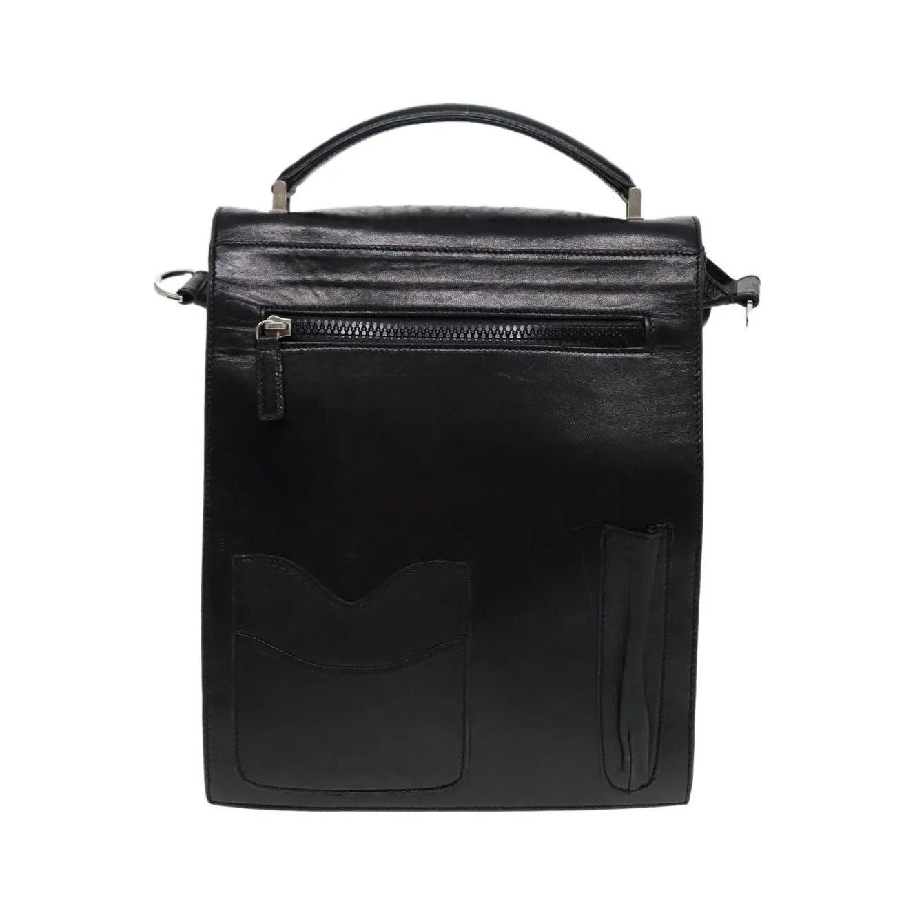 Fendi Vintage Leather, Black, Leather, Handbag