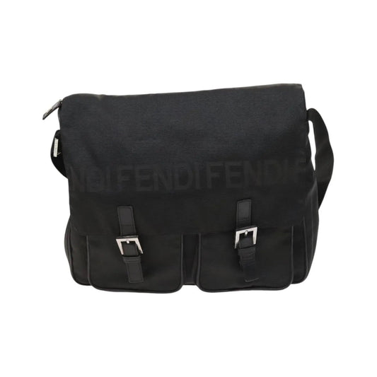 Fendi Vintage Nylon, Black, Nylon, Shoulder Bag
