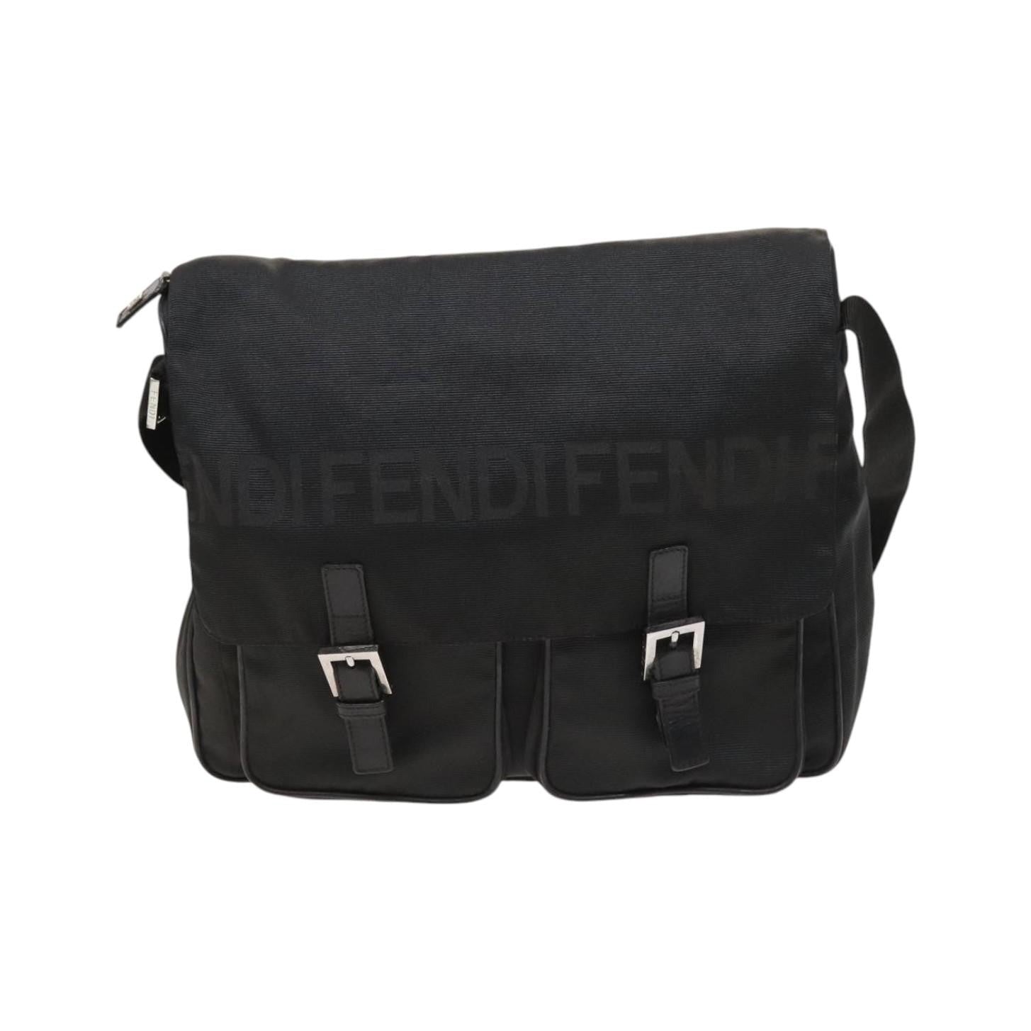Fendi Vintage Nylon, Black, Nylon, Shoulder Bag