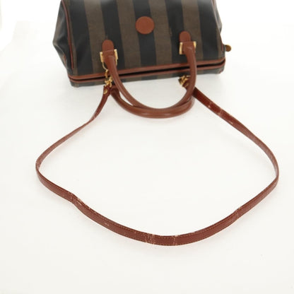 Fendi Vintage Pequin Convertible Boston Bag - Brandsamsara