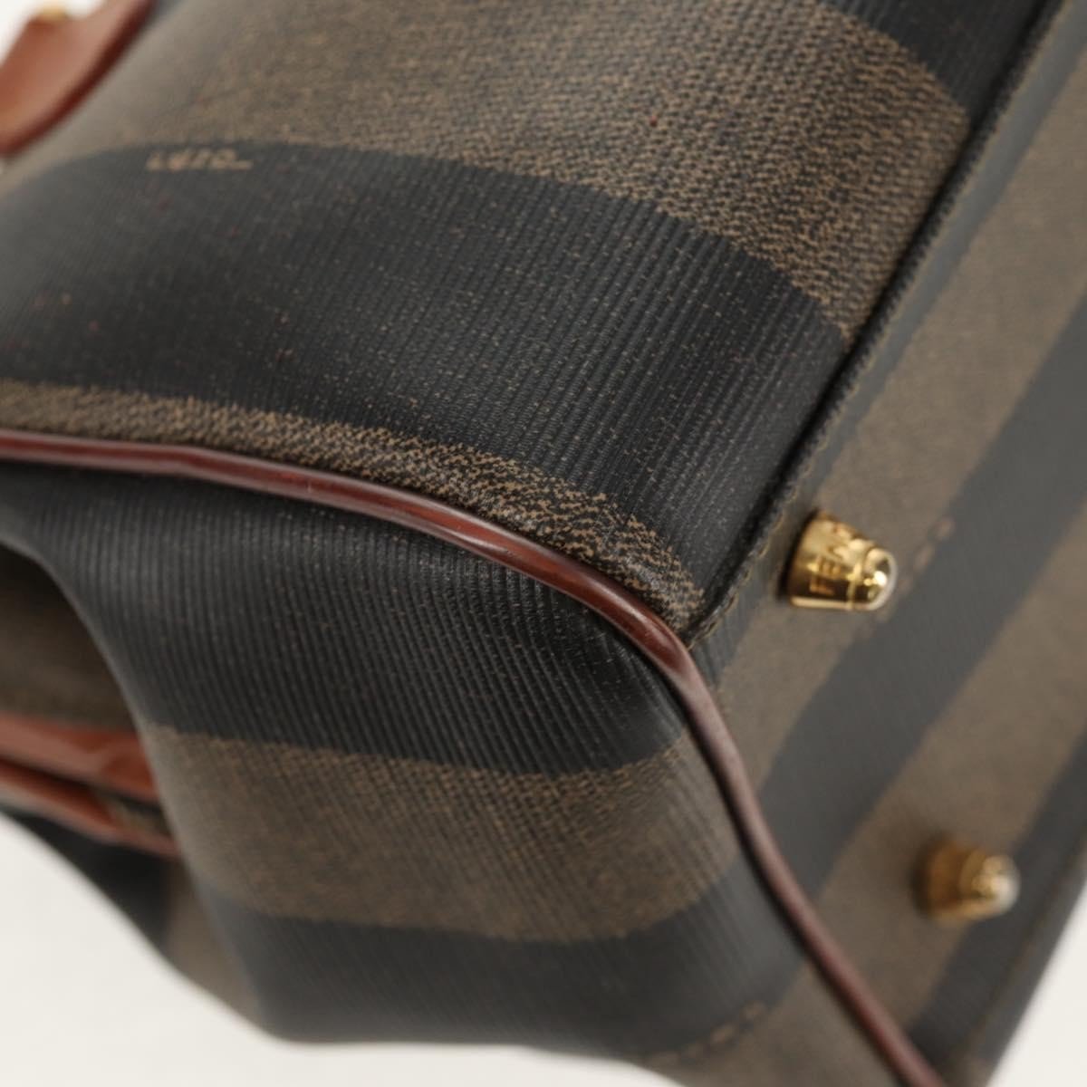 Fendi Vintage Pequin Convertible Boston Bag - Brandsamsara