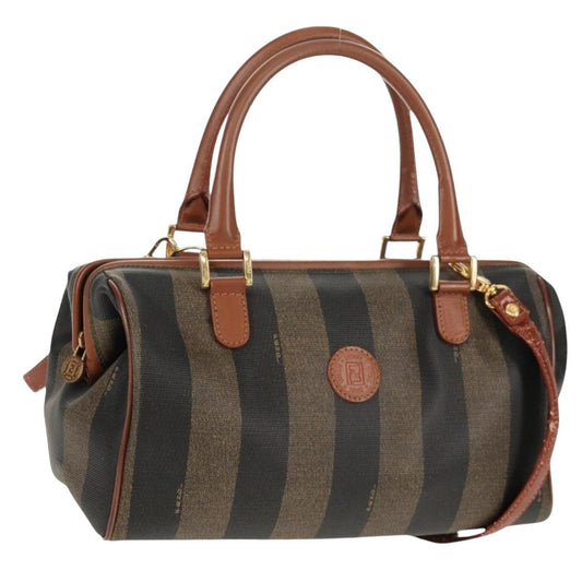 Fendi Vintage Pequin Convertible Boston Bag - Brandsamsara