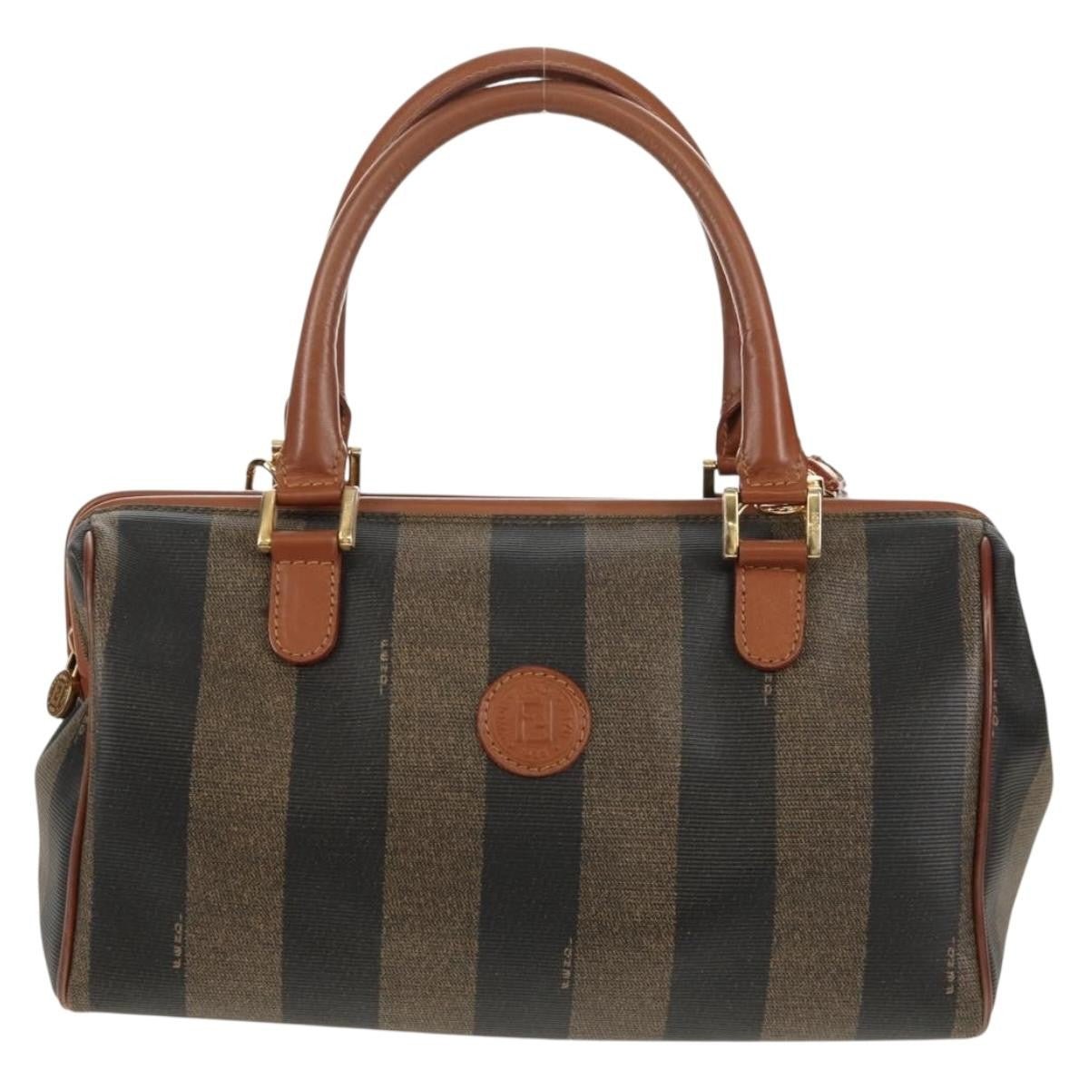 Fendi Vintage Pequin Convertible Boston Bag - Brandsamsara