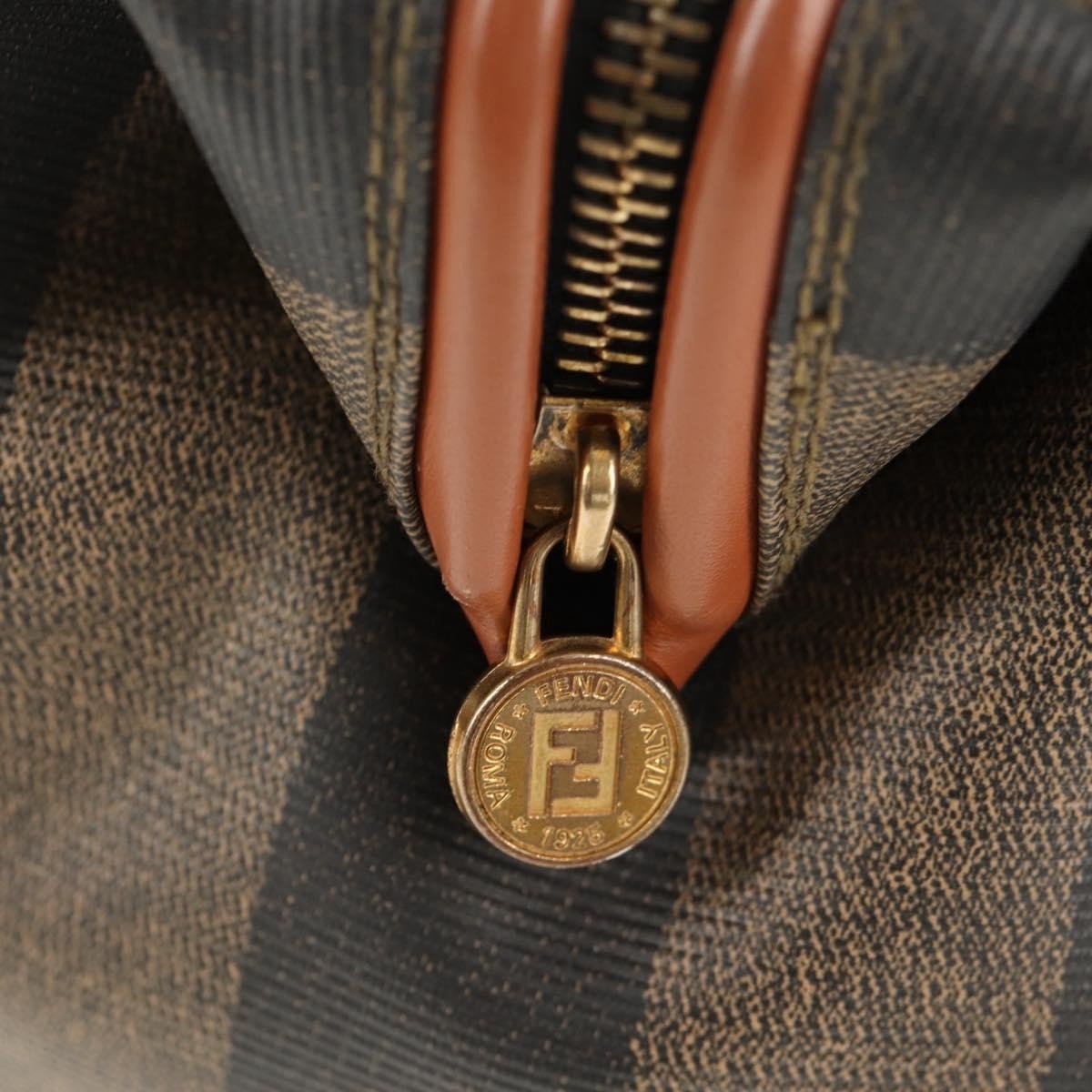 Fendi Vintage Pequin Convertible Boston Bag - Brandsamsara