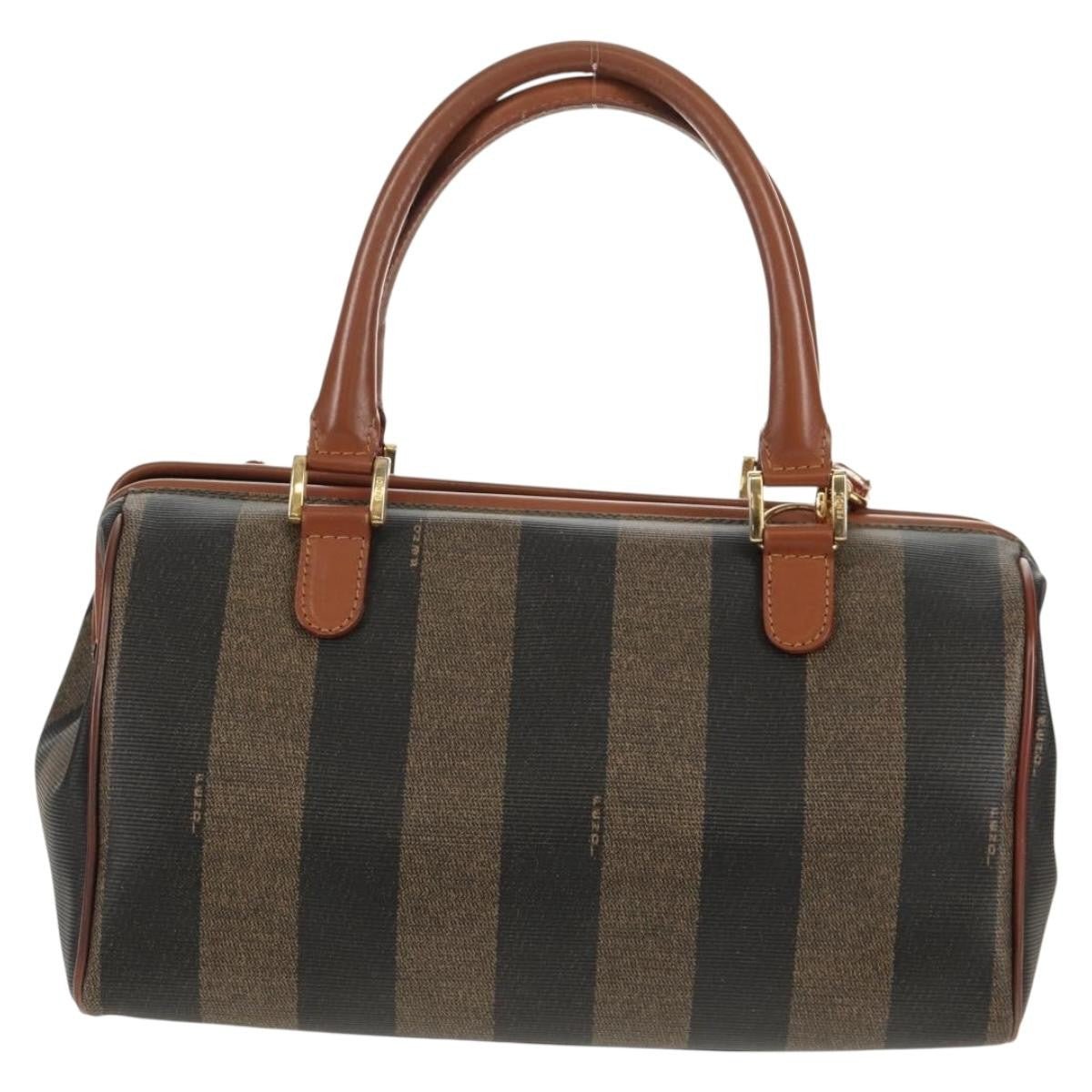 Fendi Vintage Pequin Convertible Boston Bag - Brandsamsara