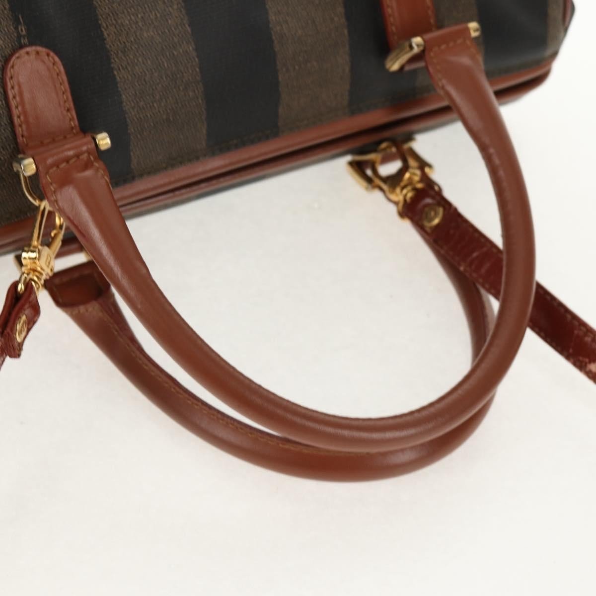 Fendi Vintage Pequin Convertible Boston Bag - Brandsamsara