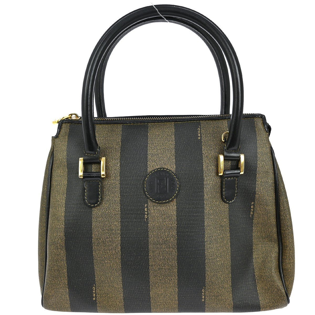 Fendi Vintage Pequin Convertible Zip Tote - Brandsamsara