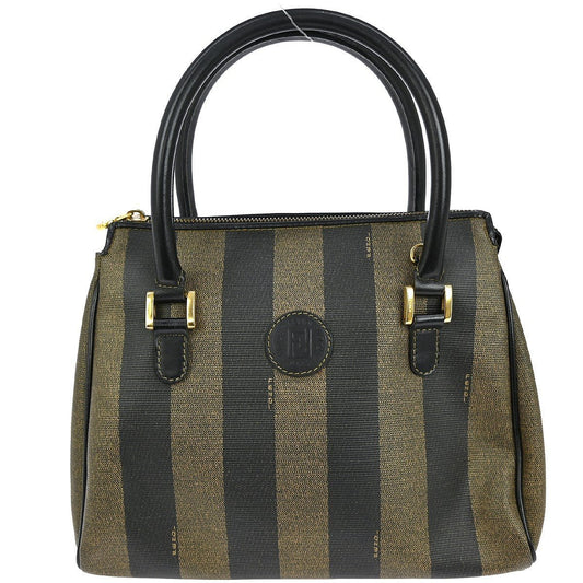 Fendi Vintage Pequin Convertible Zip Tote - Brandsamsara